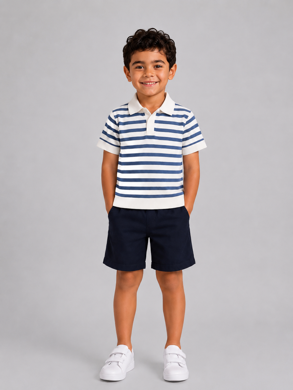 Navy Stripe Polo shirt