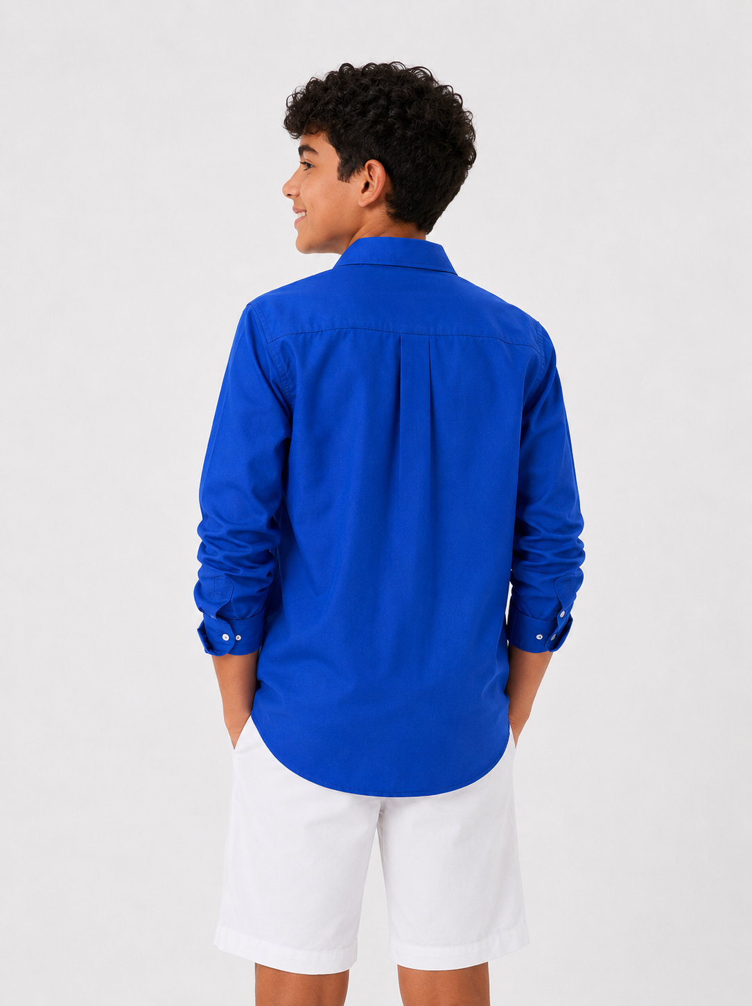 Royal Blue Button-Up Shirt
