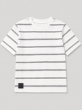 white grey striped shirt