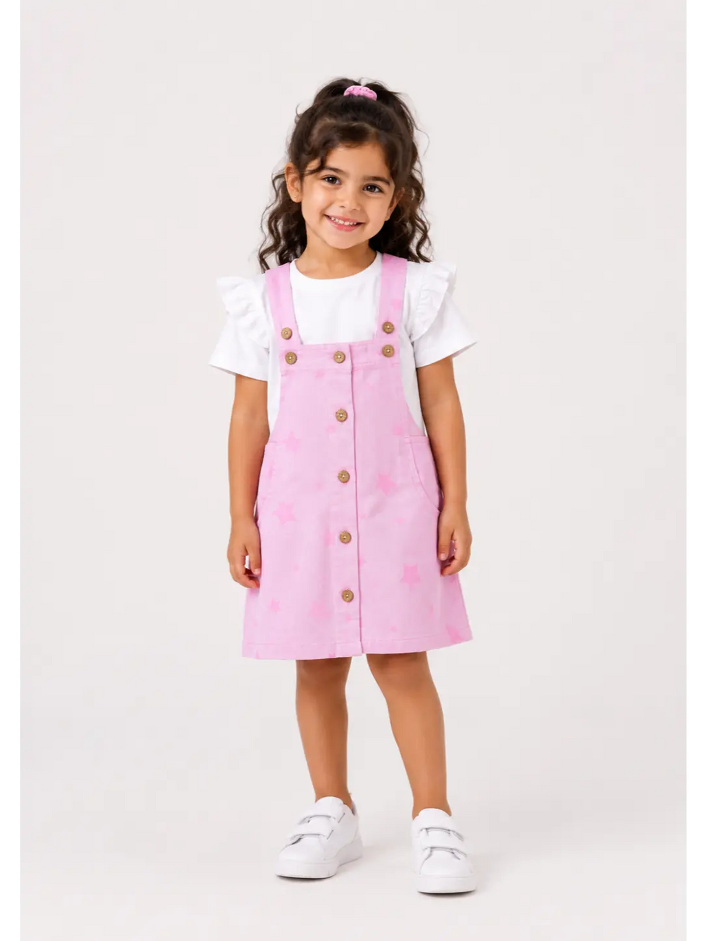 Little Star pink Pinafore Dress
