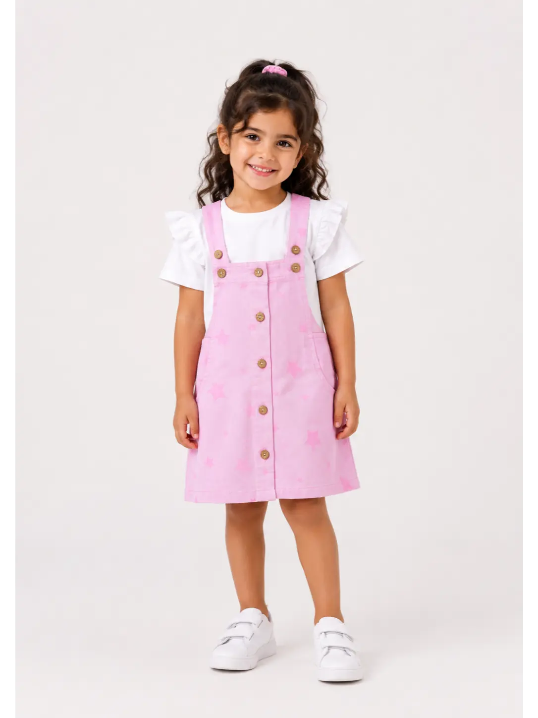 Little Star pink Pinafore Dress