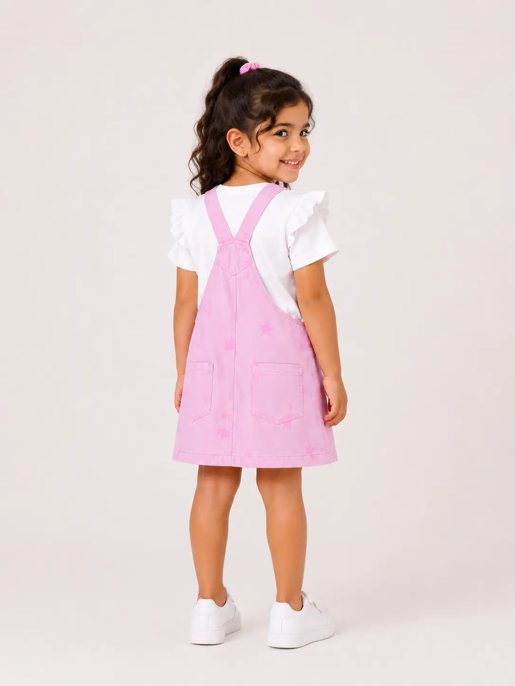 Little Star pink Pinafore Dress