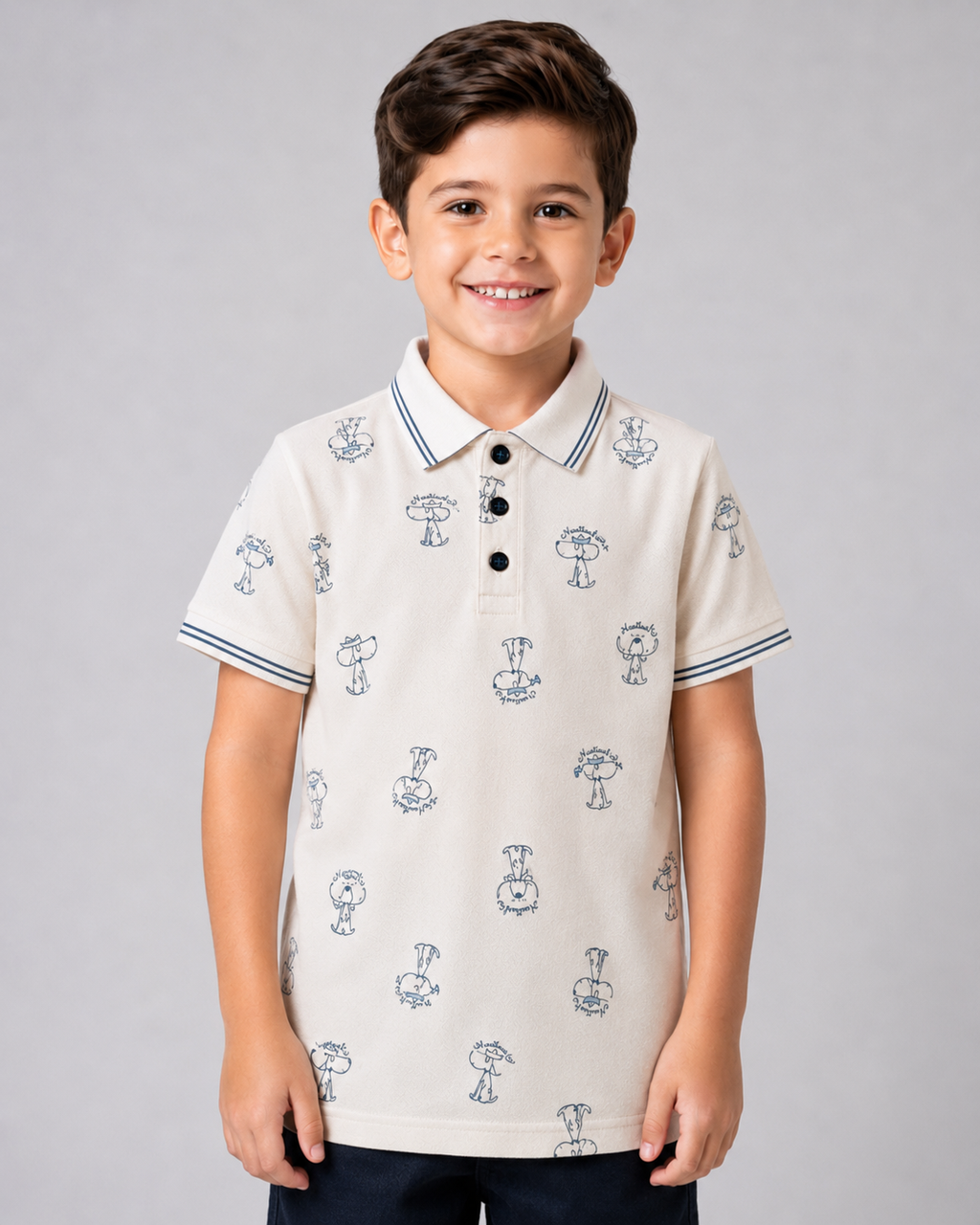 Little doodle polo shirt