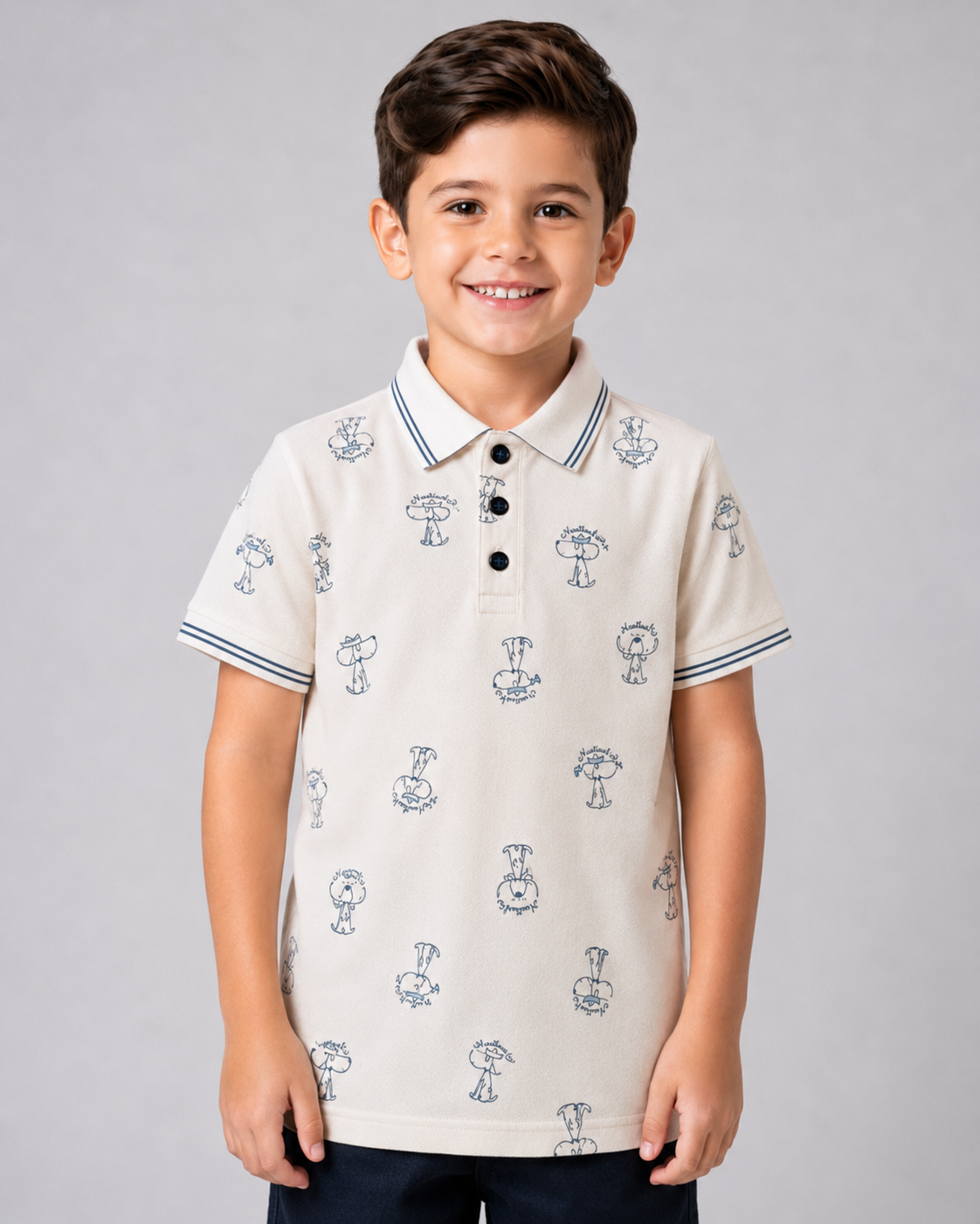 Little doodle polo shirt