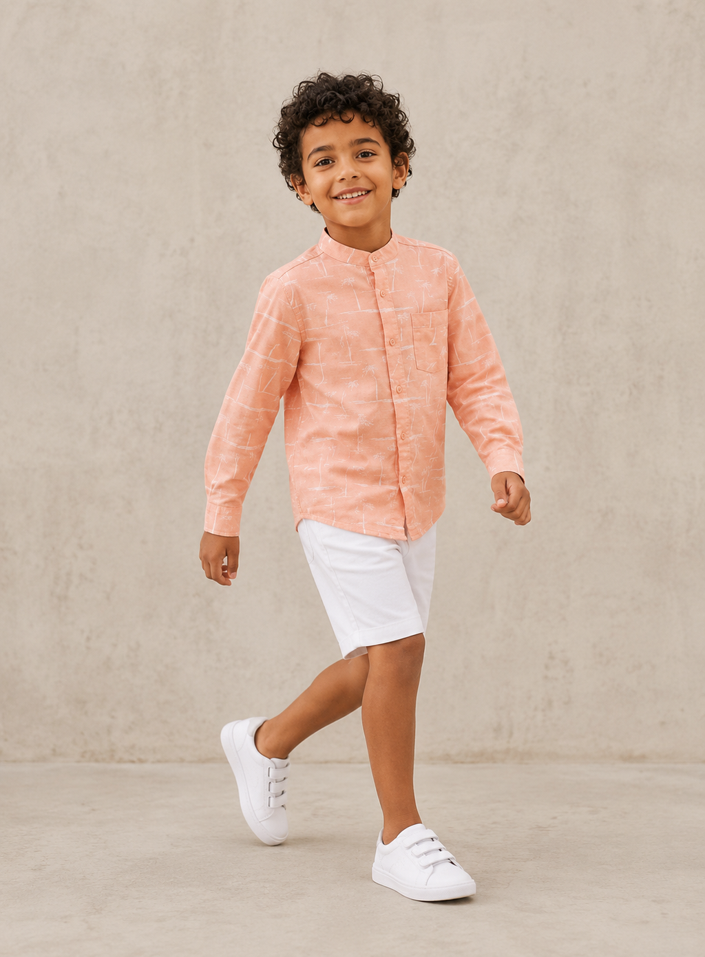 peach palm boys shirt