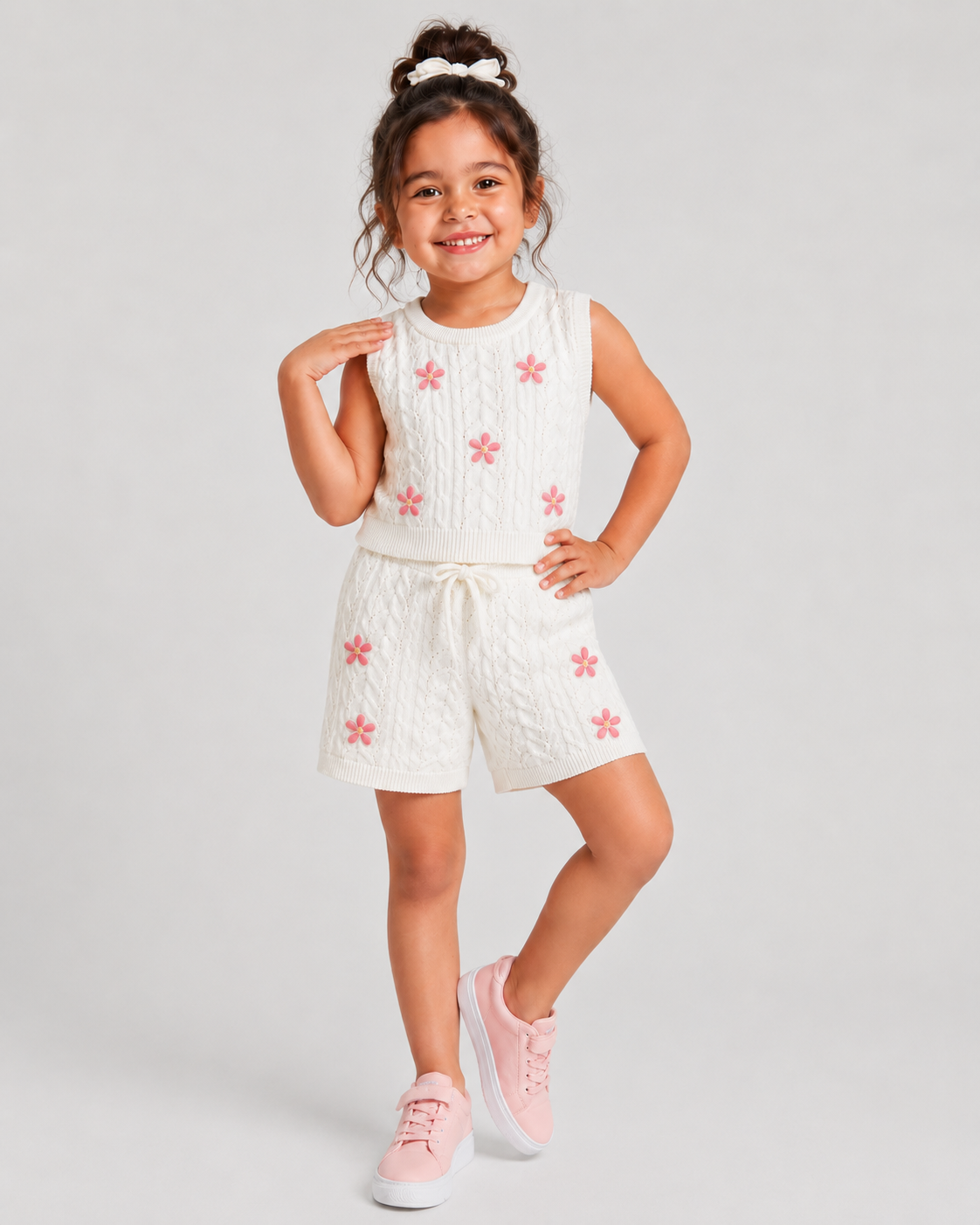 Ivory Bloom Knit Set