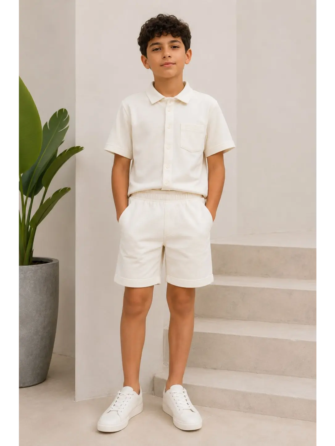 Little fresh gentleman cotton set