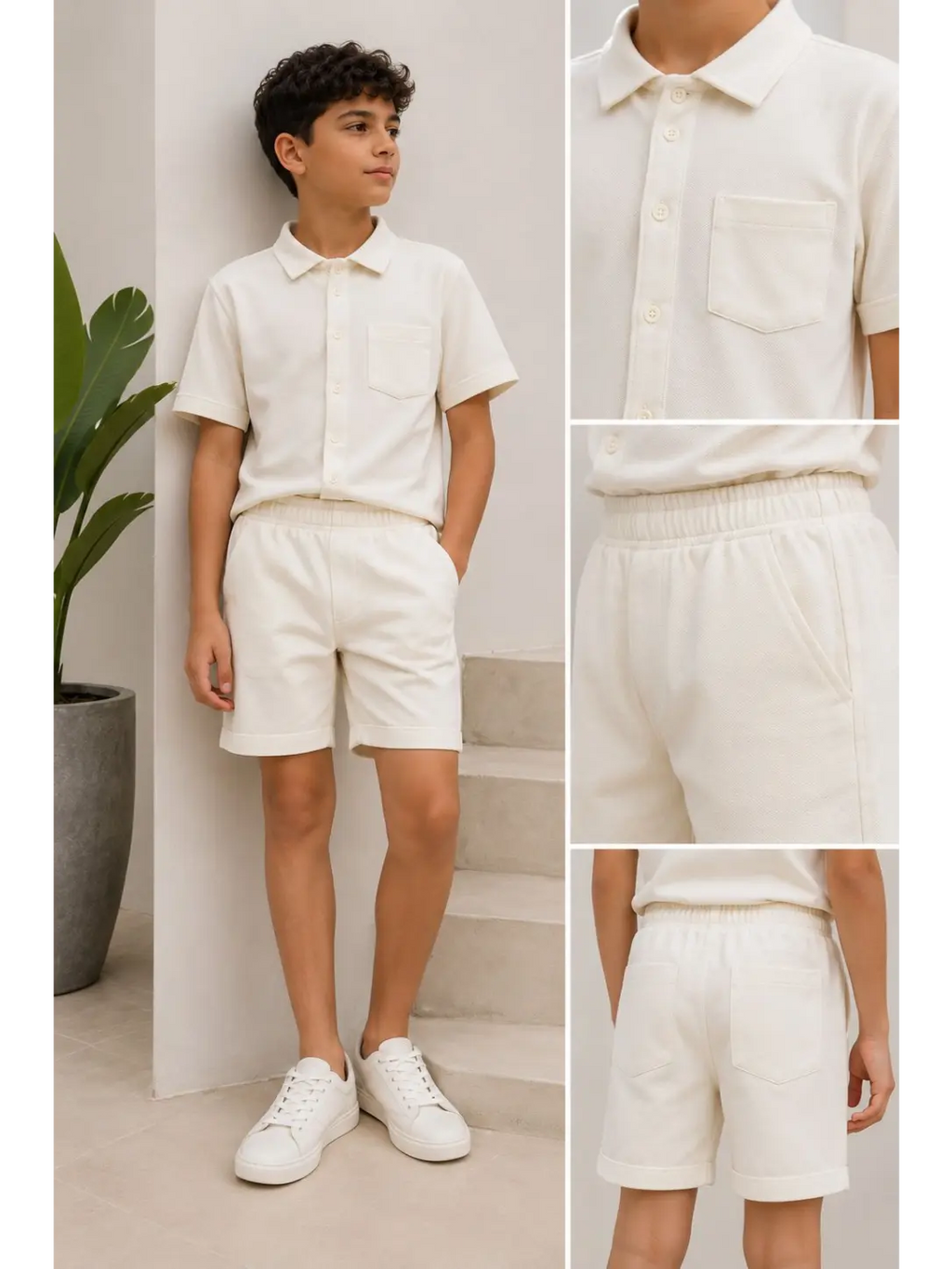 Little fresh gentleman cotton set