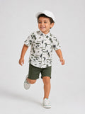 Dark green beach 2 pieces set
