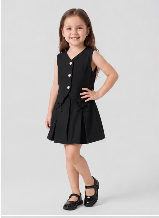 Classic Black vest and skirt