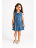 Blue Fake Jeans Cotton Dress