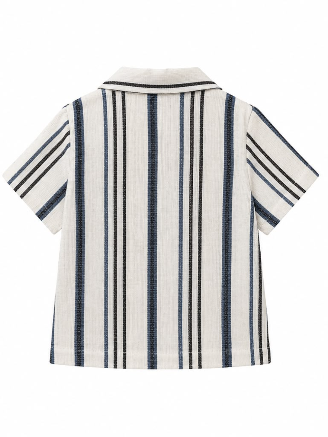 Boys Navy Striped Shirt