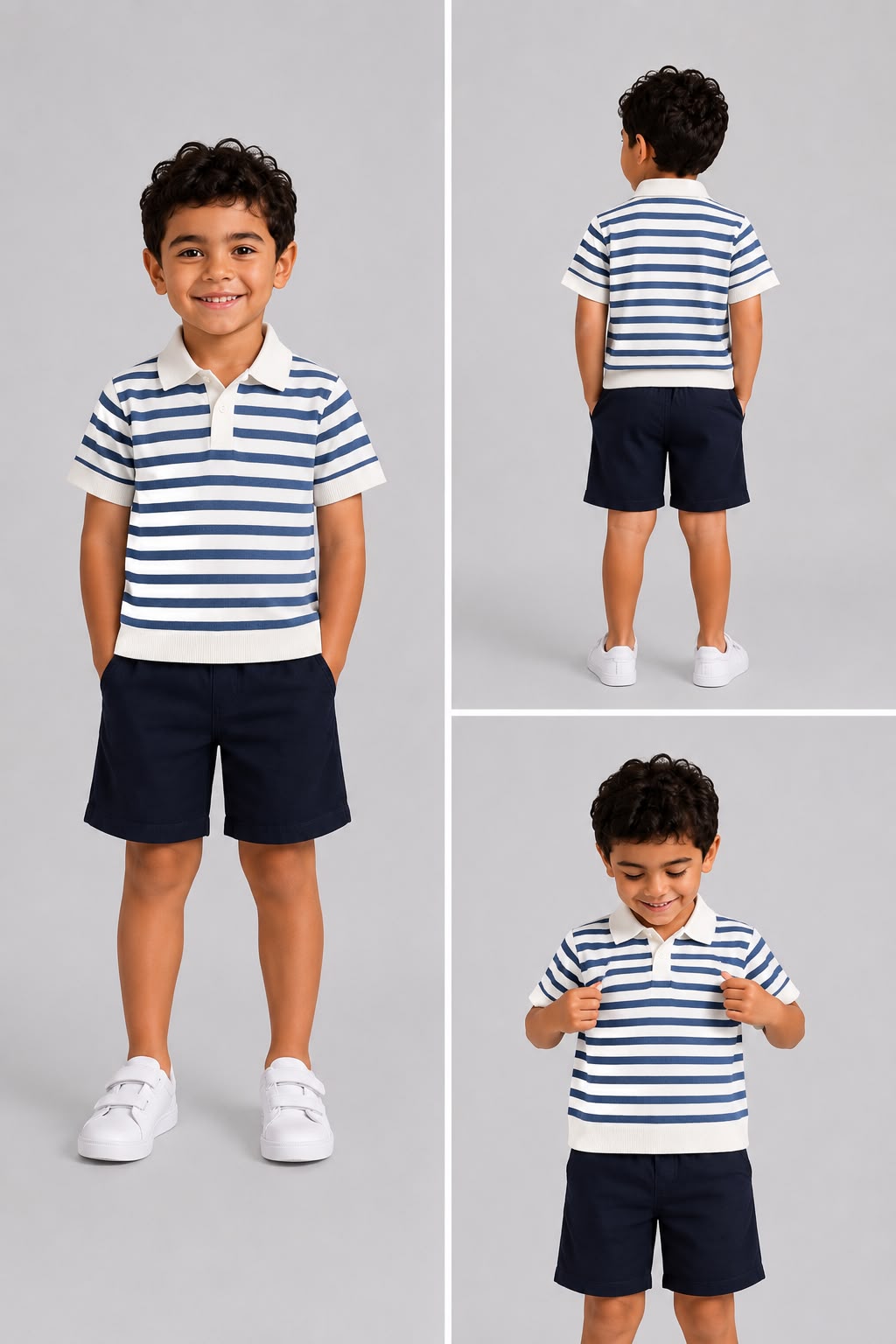 Navy Stripe Polo shirt