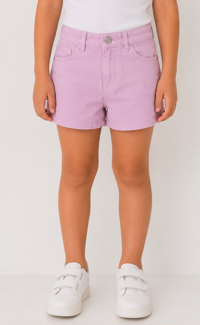 girls light purple summer shorts