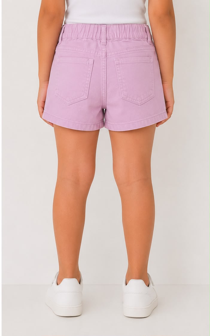 girls light purple summer shorts