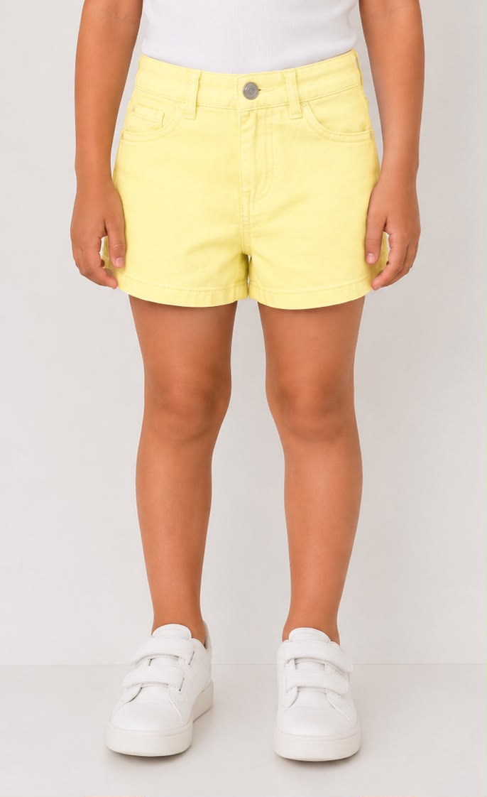 girls yellow summer shorts