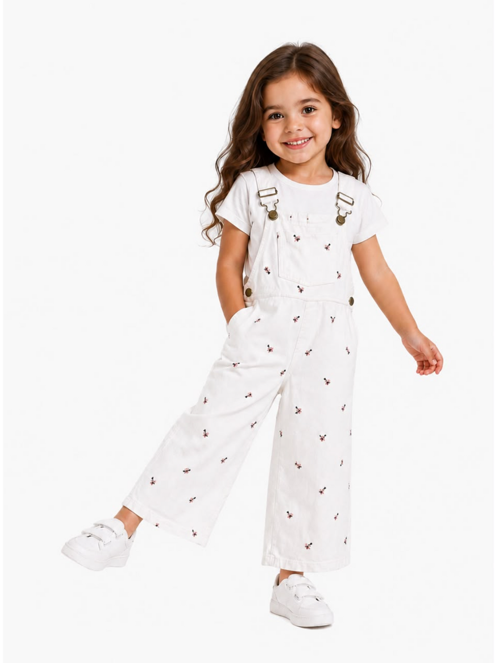 Printed gabardine jumpsuit set