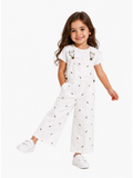 Printed gabardine jumpsuit set