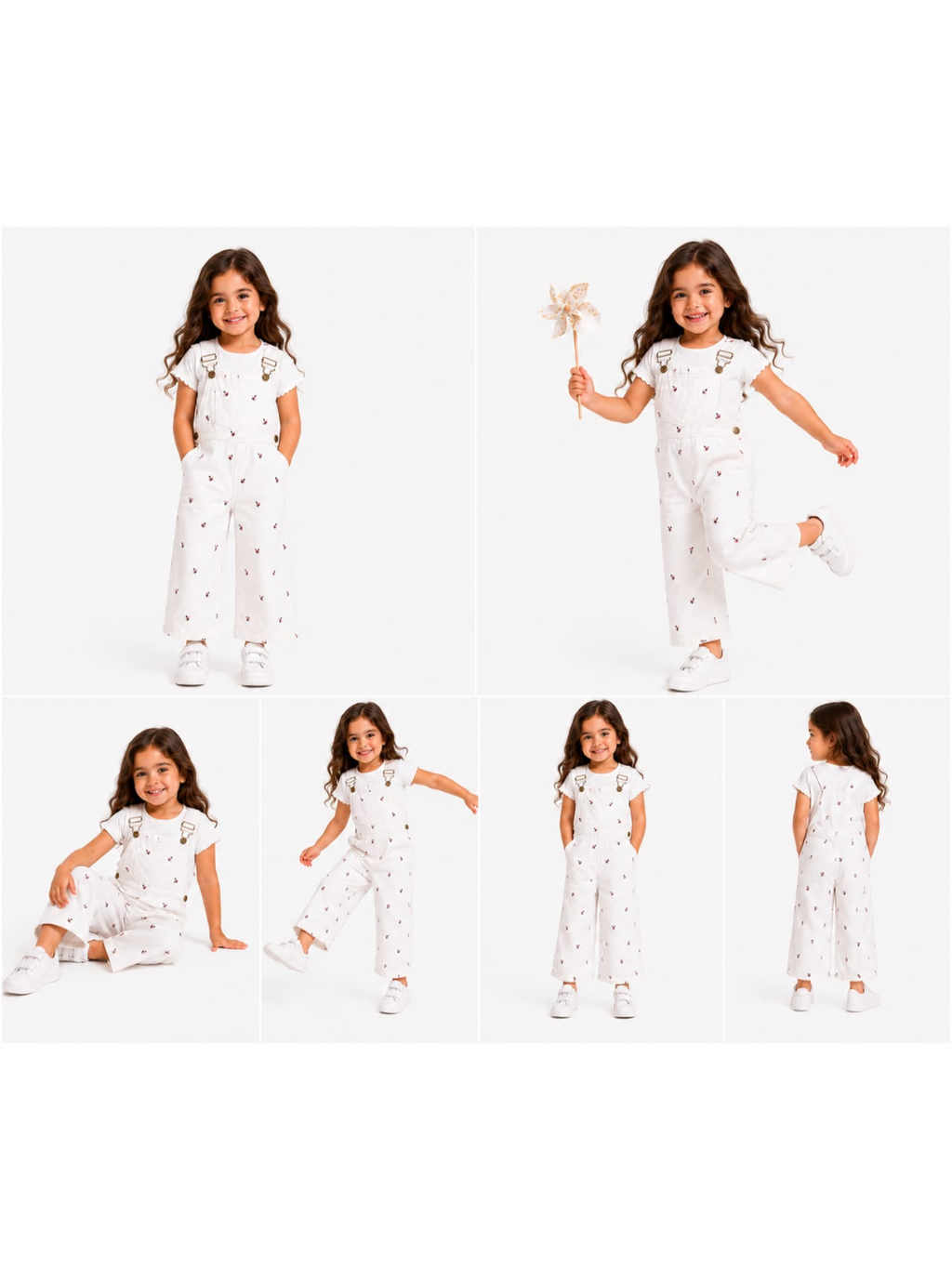 Printed gabardine jumpsuit set