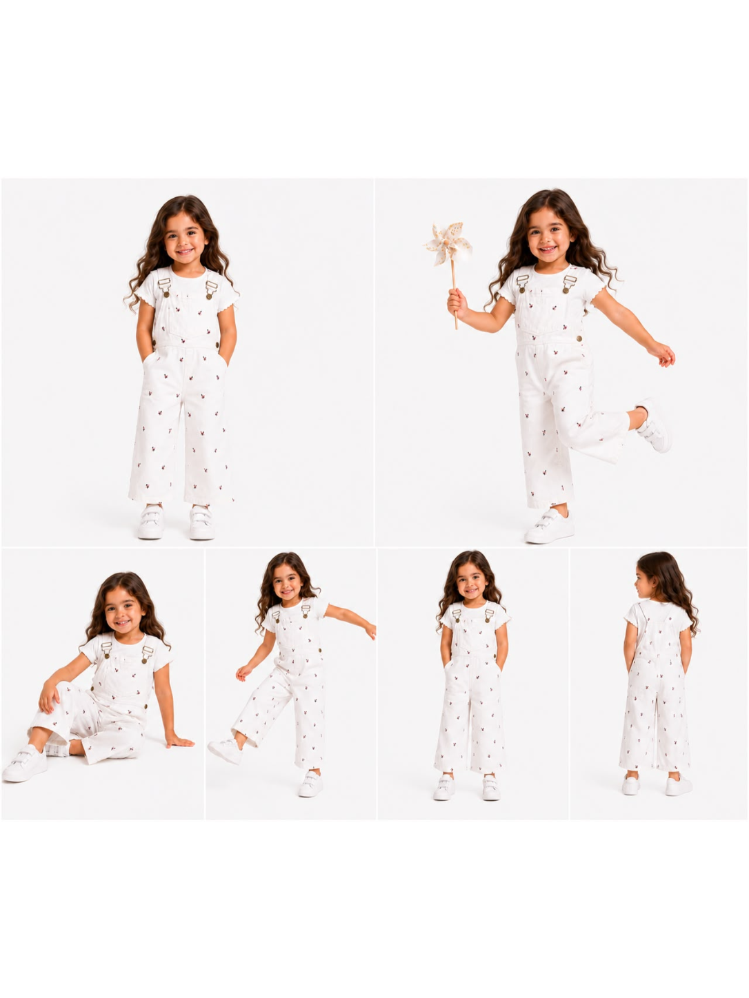 Printed gabardine jumpsuit set