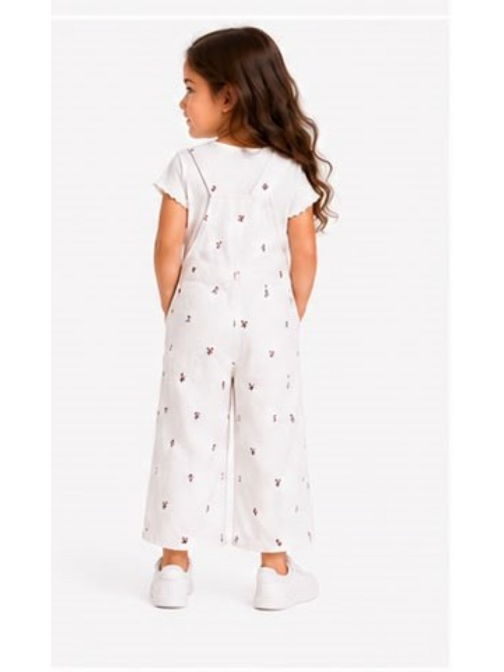 Printed gabardine jumpsuit set