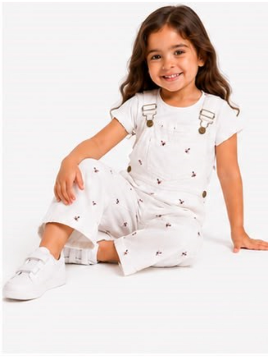 Printed gabardine jumpsuit set
