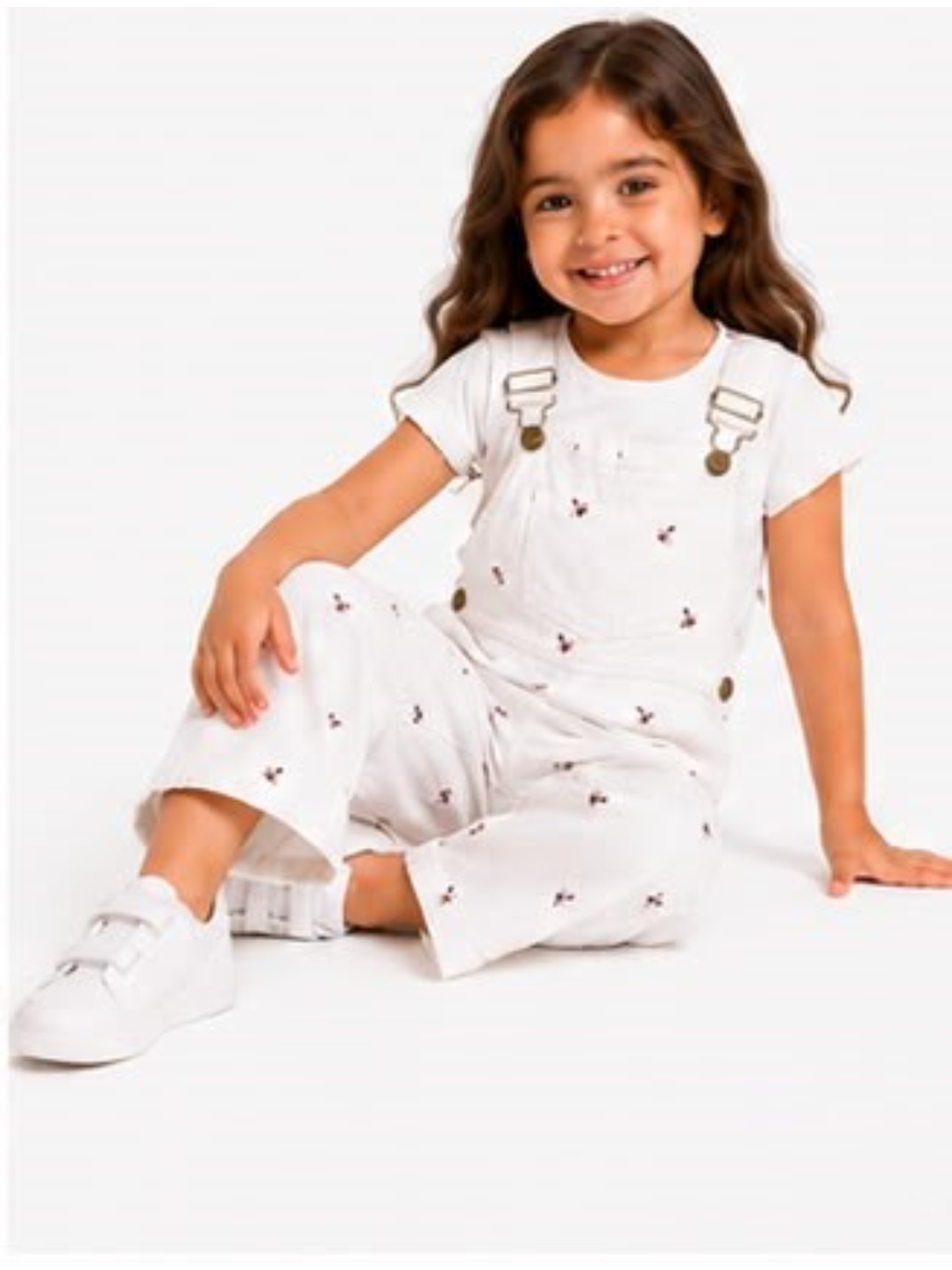 Printed gabardine jumpsuit set