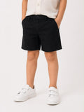 Black linen cotton short