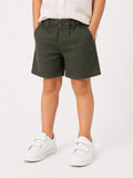 Olive green linen cotton short