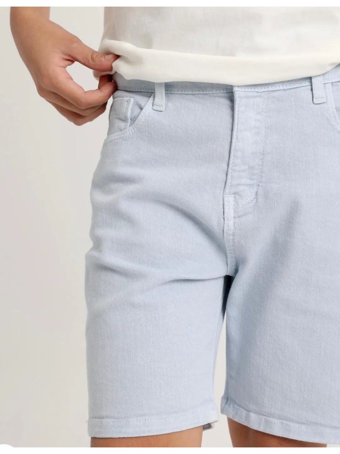 Baby-blue Light Denim Shorts
