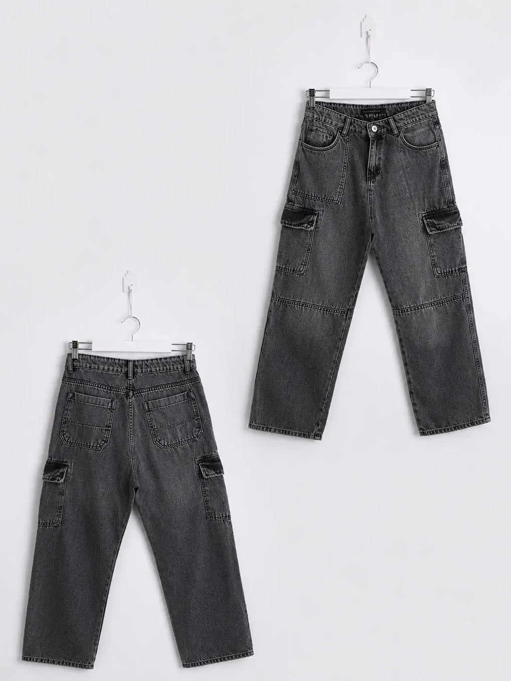 Grey cargo denim