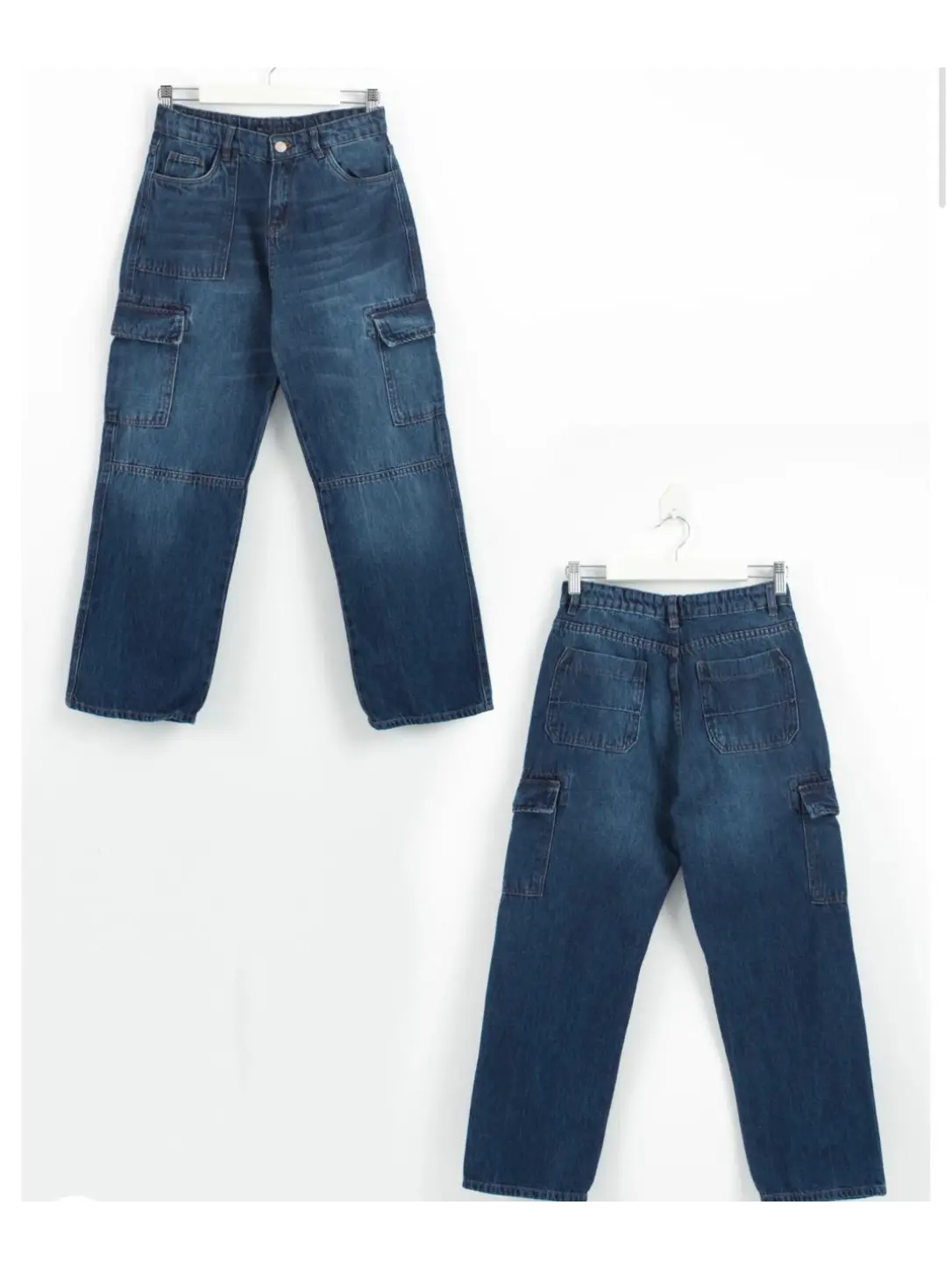 Dark cargo denim