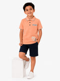 peach beach polo shirt