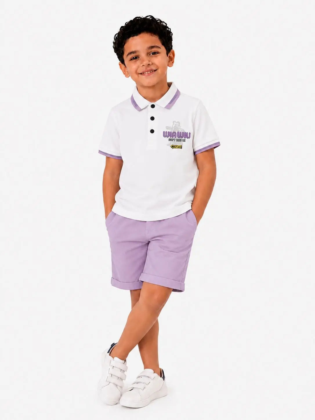 Lilac pop polo cotton shirt