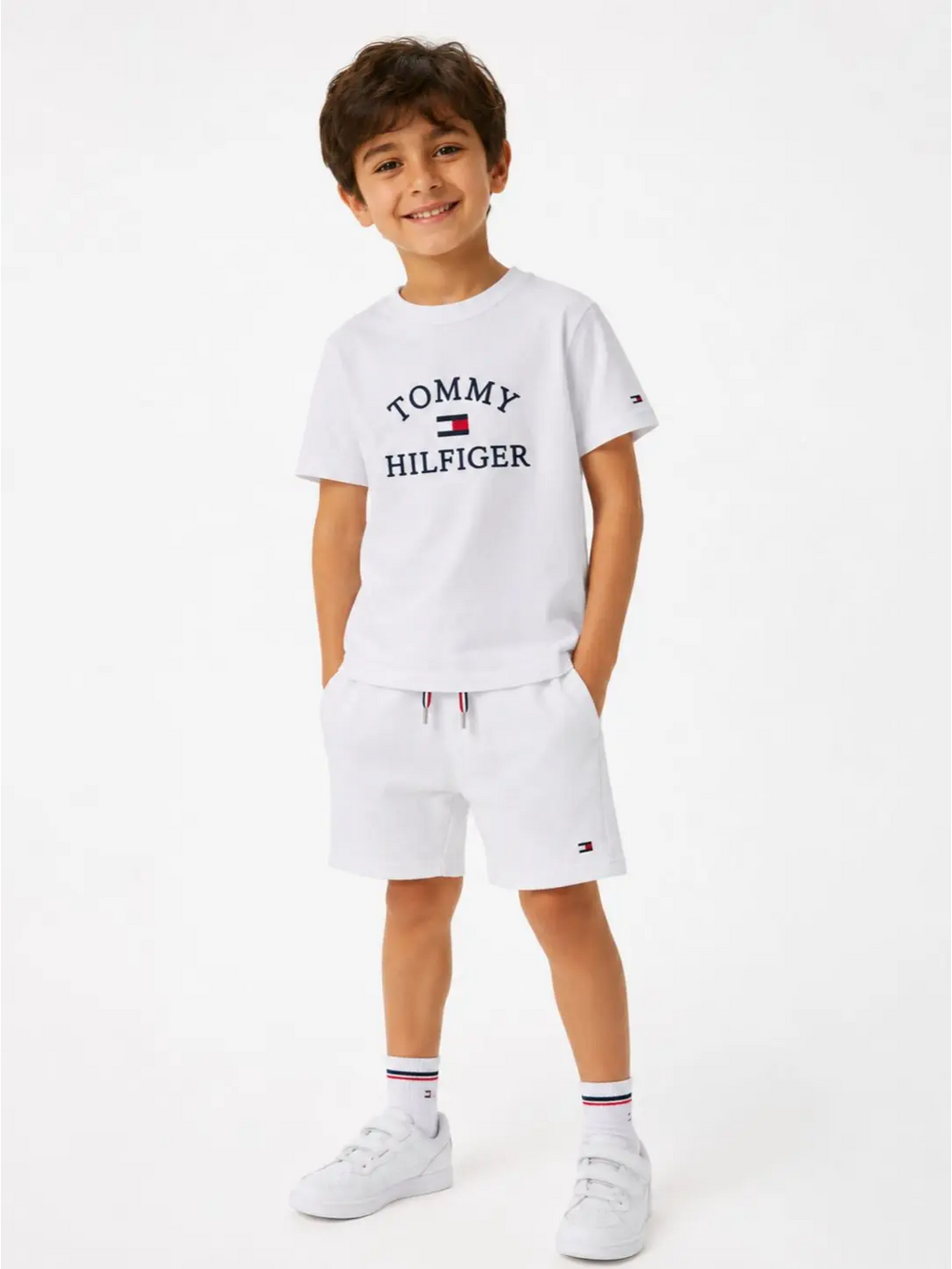 Boys White cotton Summer Set