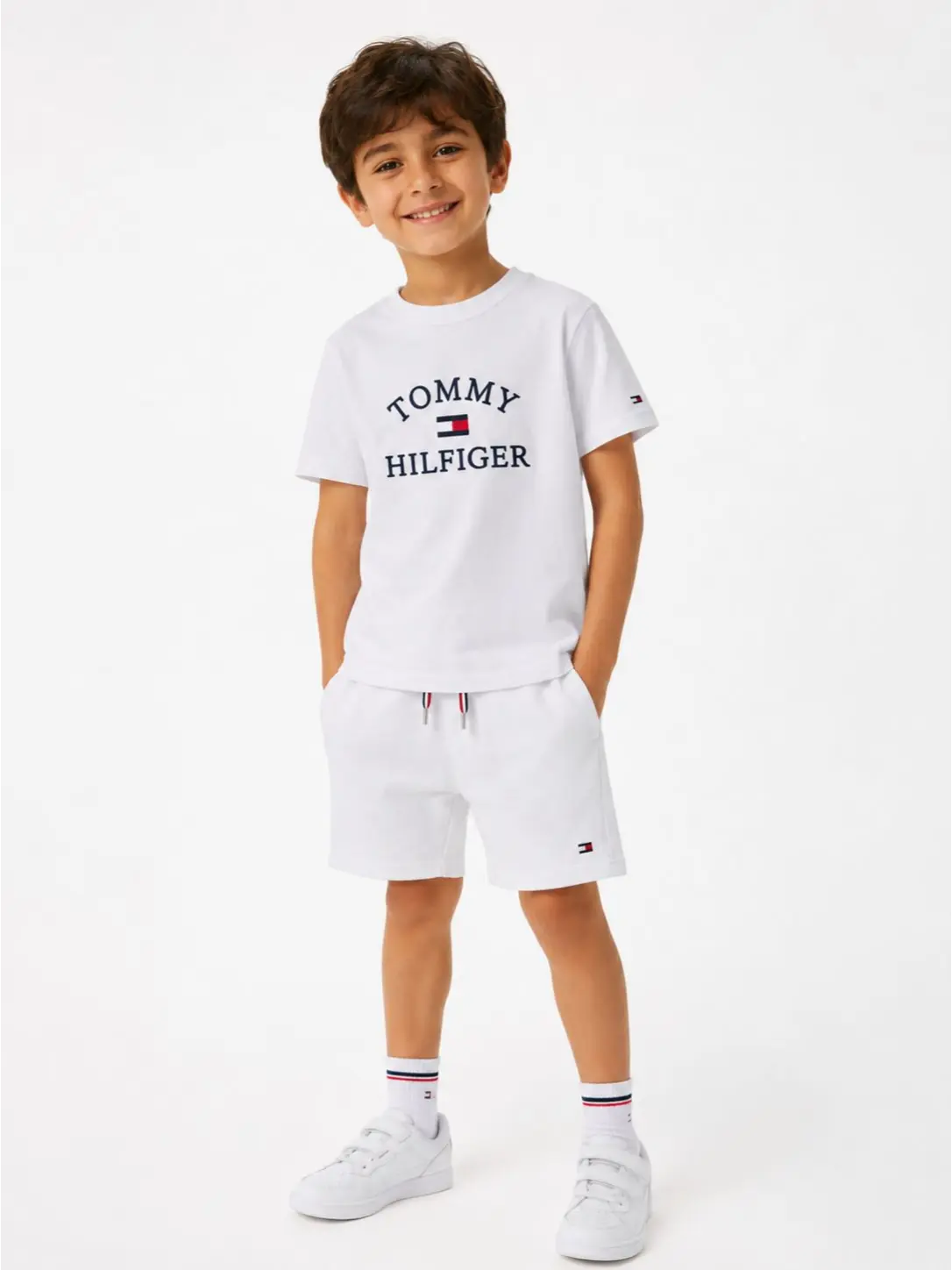 Boys White cotton Summer Set