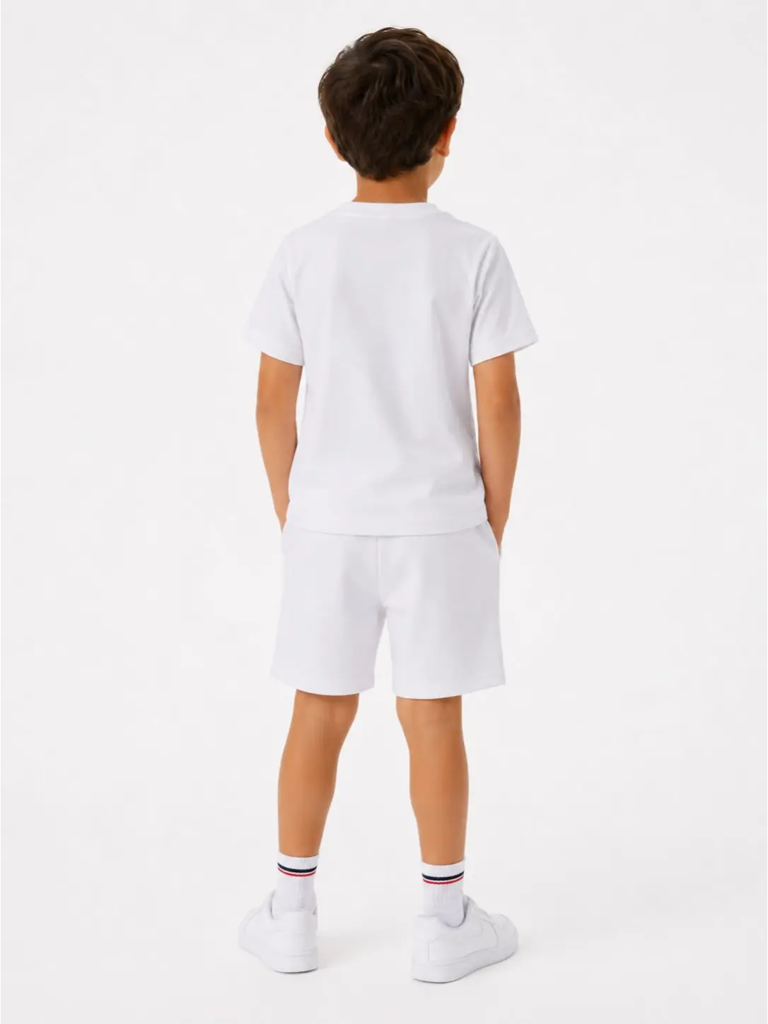 Boys White cotton Summer Set