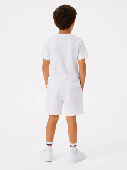 Boys White cotton Summer Set