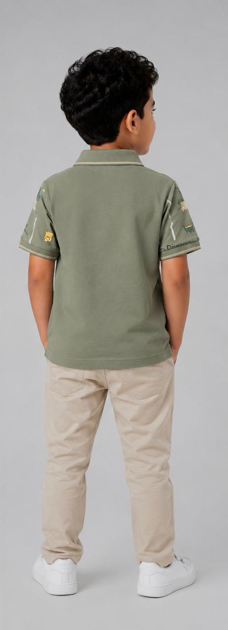 Little Dino olive shirt