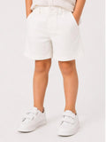 Off-white linen cotton short