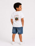 Colorful blocks cotton T-shirt