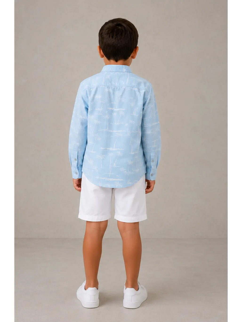 Baby blue palm shirt