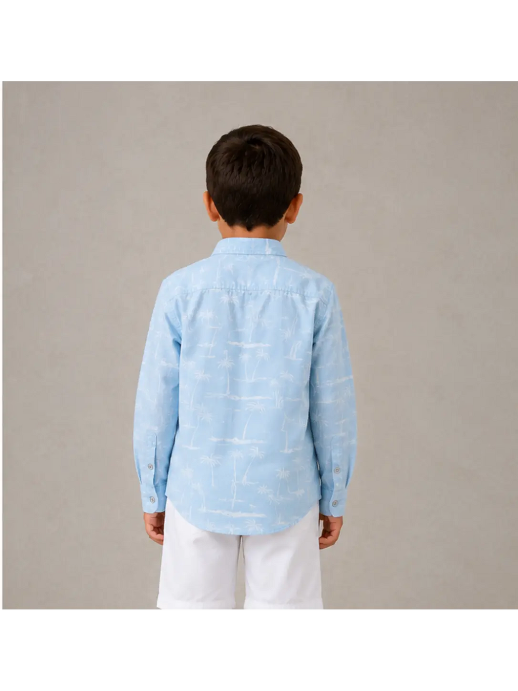 Baby blue palm shirt