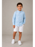 Baby blue palm shirt