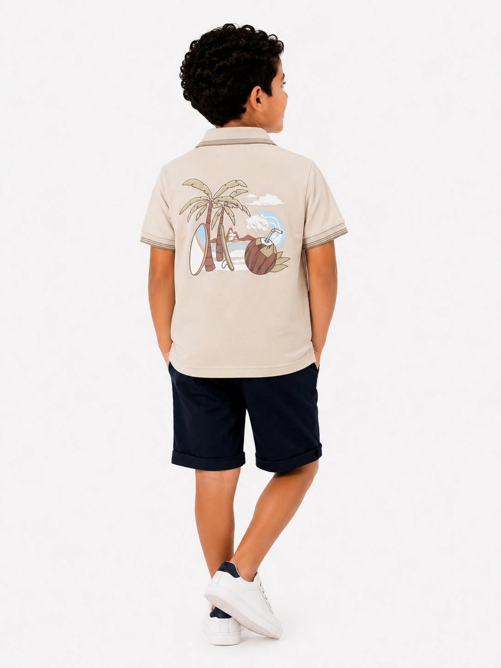 cotton biege palm beach shirt