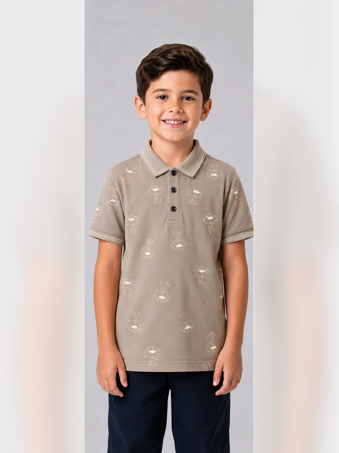Little Taupe Polo