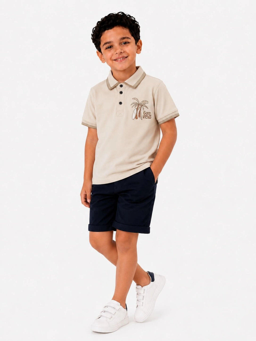 cotton biege palm beach shirt