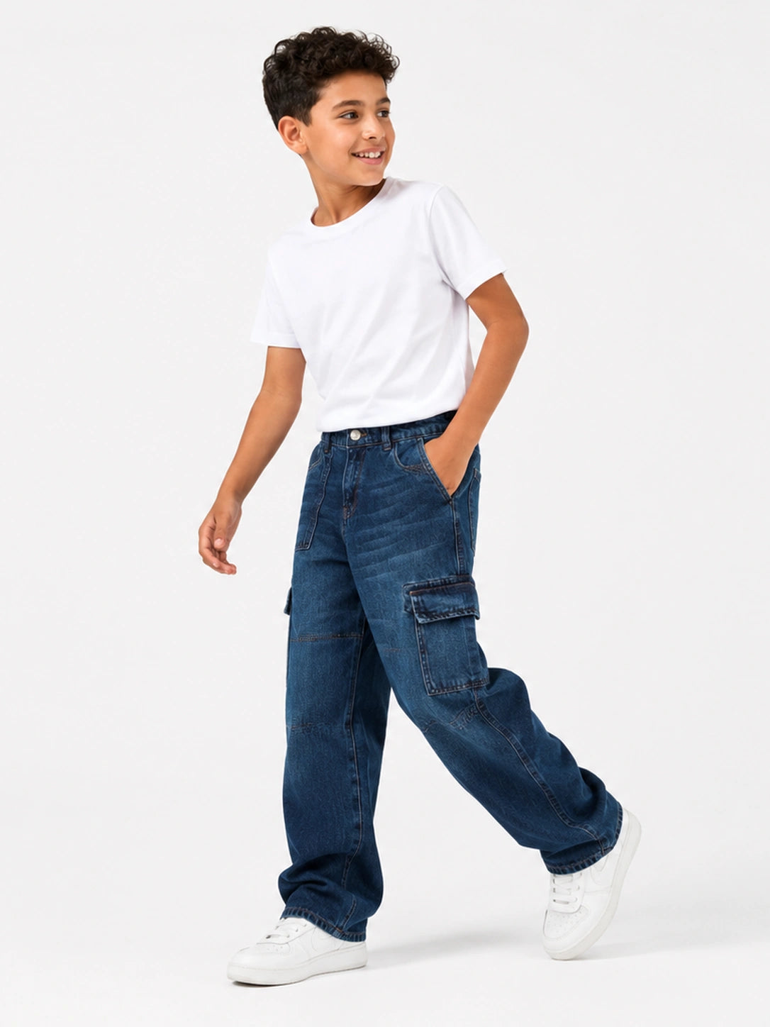 Dark cargo denim