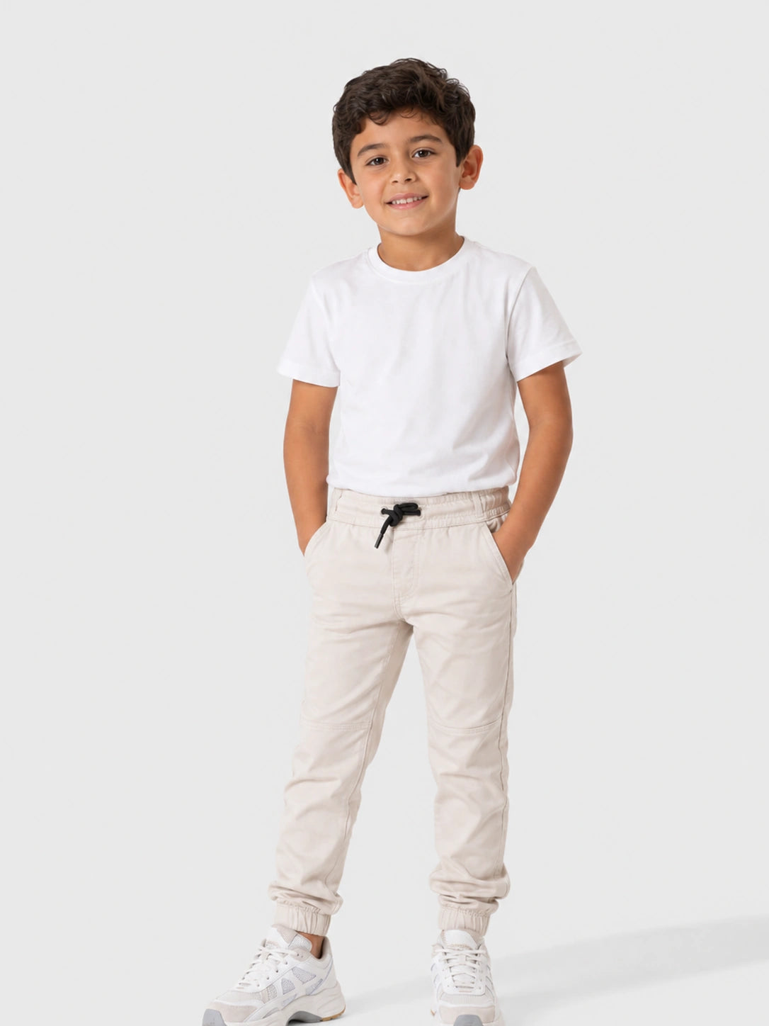 Beige Jogger Pants