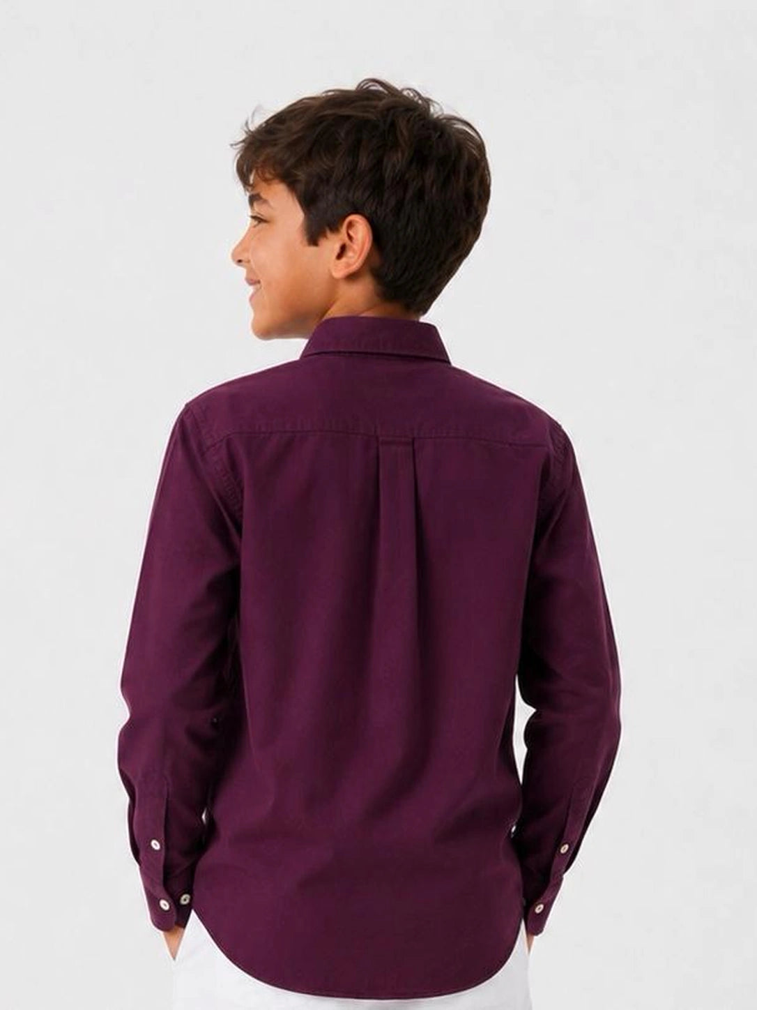 Classic Burgundy Button-Up